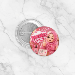 Pin Button Motivasi Hijab Girl Set 4 PCS 58mm | Badge Pin Quotes Semangat Aesthetic | Pin Bros Lucu untuk Tas Jaket Souvenir